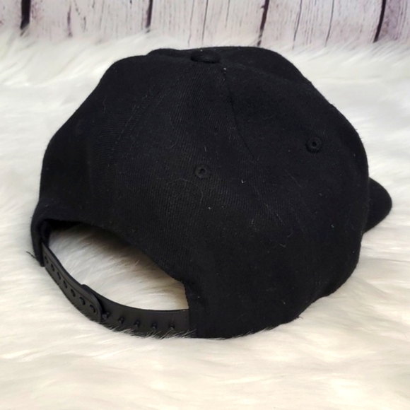 Y2K World Industries Skateboarding Pitchfork W Embroidered Flatbill Snapback Hat - Picture 6 of 11